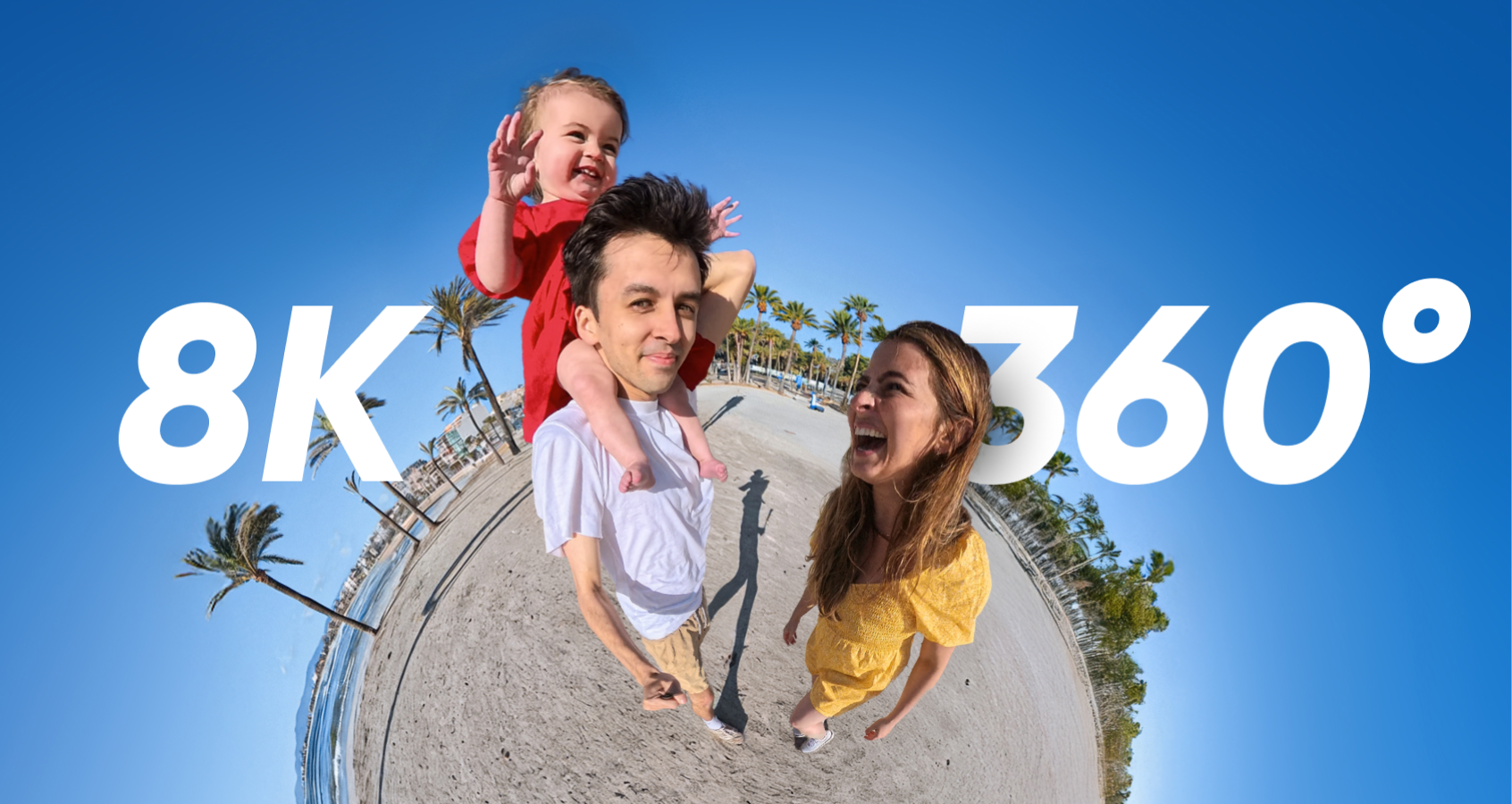 8K30fps 360 Video with Dual 1/1.28" Sensors