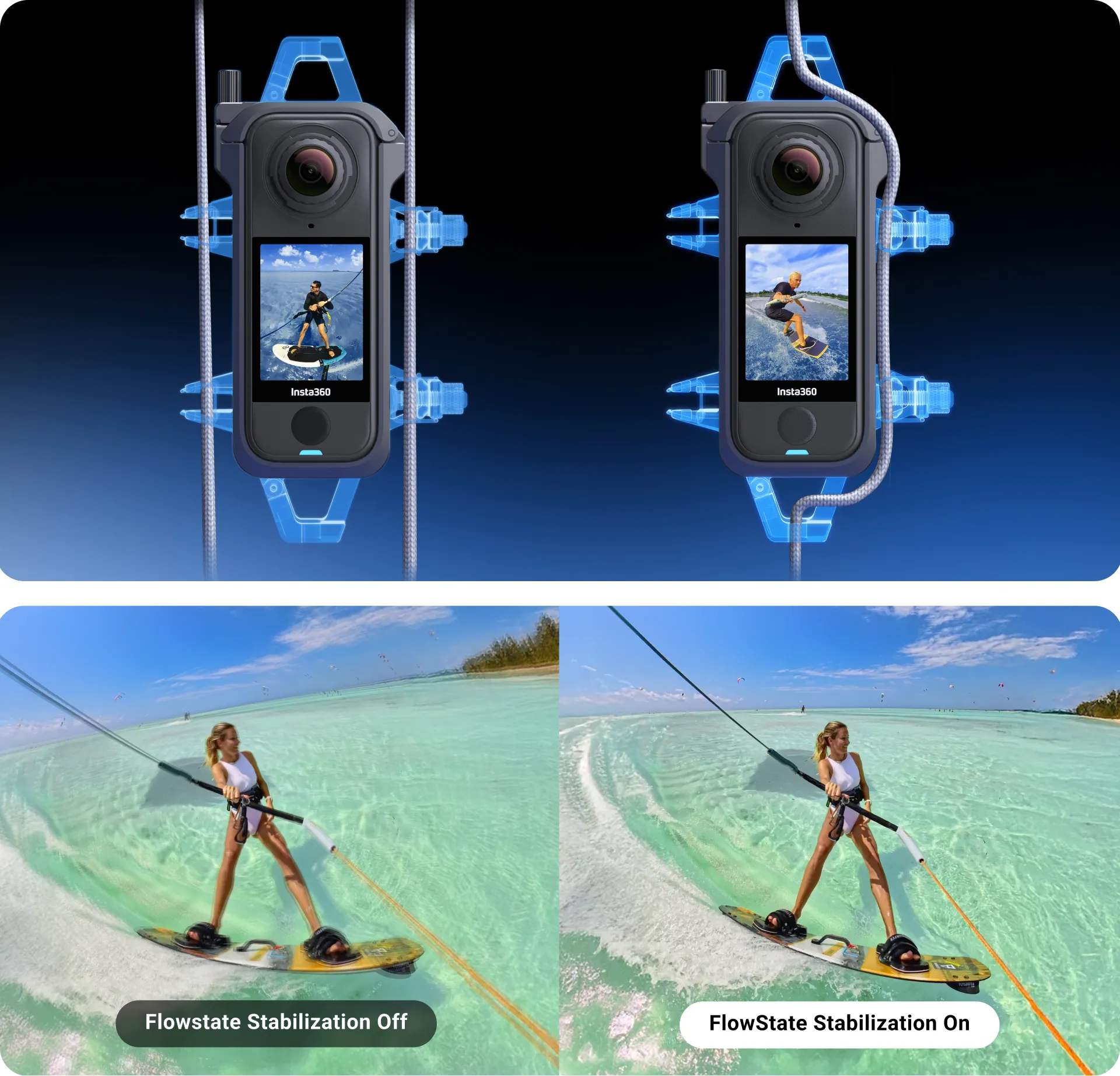 Multiple mounting points.