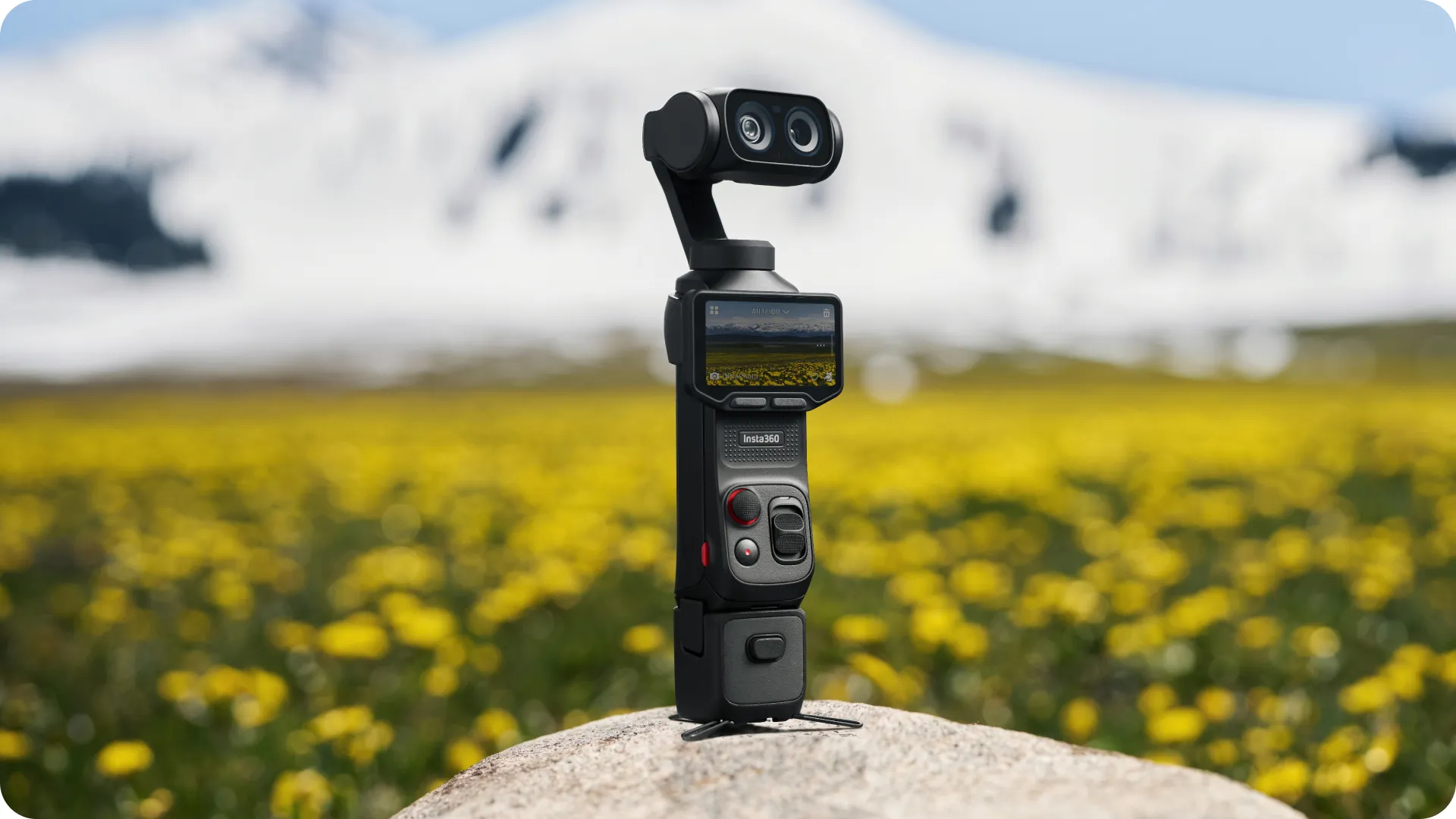 Built-in tripod for easy placement.