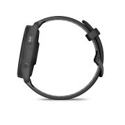 Garmin - Forerunner 265 ceas multisport cu GPS AMOLED - Ramă şi carcasă neagră cu curea din silicon neagră/gri pudră