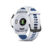 Garmin - Forerunner 265 ceas multisport cu GPS AMOLED - Ramă neagră cu carcasă Whitestone şi curea din silicon Whitestone/Tidal Blue