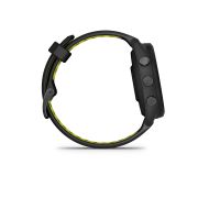 Garmin - Forerunner 265s ceas multisport cu GPS AMOLED - Ramă şi carcasă neagră cu curea din silicon neagră/Amp Yellow