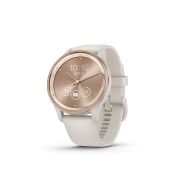 Garmin vivomove Trend - Ramă Peach Gold din oţel inoxidabil, carcasă Ivory şi curea din silicon