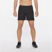 2XU - Pantaloni scurti de alergare pentru barbati Light Speed 7&quot; Cover Shorts - negru reflectorizant