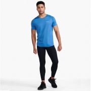 2XU - tricou tehnic pentru barbati Light Speed Tee - albastru intens Starling Reflectorizant