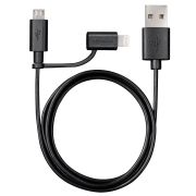 Varta - cablu incarcare USB Charge and Sync cable - 2-in-1 - mufa USB-C + mufa Apple Lightning