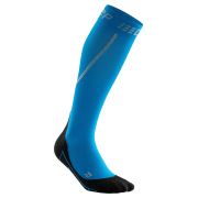 CEP - Sosete de compresie pentru barbati alergare iarna Winter Run Socks - albastru electric negru