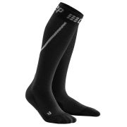 CEP - Sosete de compresie pentru barbati alergare iarna Winter Run Socks - gri inchis negru