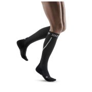 CEP - Sosete de compresie pentru femei alergare iarna Winter Run Socks - negru gri