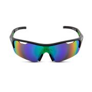 Spiuk - ochelari soare sport Jifter, 3 lentile de schimb transparent, portocaliu si verde oglinda - rama negru verde