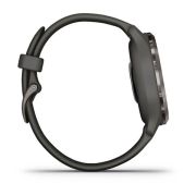 Garmin - Venu 2s smartwatch cu GPS și AMOLED - rama gri ardezie și carcasă gri cu brățară din silicon