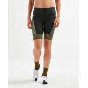 2XU - pantaloni scurti ciclism pentru femei Elite Cycle Shorts - negru verde camuflaj