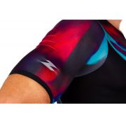 Z3R0D - Costum triatlon cu maneca scurta barbati START TTSUIT trisuit - negru albastru rosu new wave