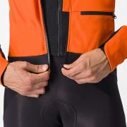 Castelli - Jacheta ciclism vreme rece sau iarna,  Alpha Doppio RoS Jacket - portocaliu negru