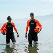 Orca - costum neopren ape deschise pentru barbati vizibilitate sporita Vitalis OpenWater HI VIS wetsuit - negru portocaliu