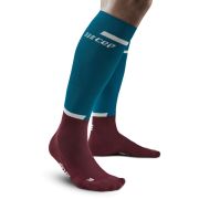 CEP - Sosete de compresie gamba barbati The Run Compression Socks Tall - albastru petrol rosu inchis