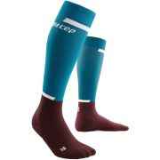 CEP - Sosete de compresie gamba barbati The Run Compression Socks Tall - albastru petrol rosu inchis