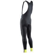 Northwave - pantaloni lungi ciclism iarna sau vreme rece pentru barbati cu bretele Fast Polar Bibtights - negru galben fluo