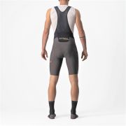 Castelli - pantaloni scurti pentru ciclism cu bretele Unlimited Bibshort - gri inchis forest negru