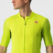 Castelli - tricou pentru ciclism cu maneca scurta Endurance Elite Jersey - galben fluo negru