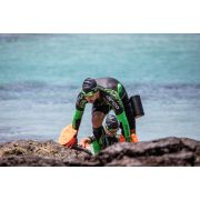 Orca - protectie neopren pentru gamba inot SwimRun Calf Guards - negru verde