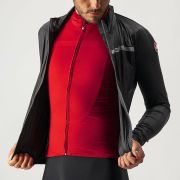 Castelli Squadra stretch - jacheta ciclism anti vant - negru-antracit