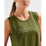 2XU - tricou urban fara maneci pentru femei Urban Graphic Tank - verde army