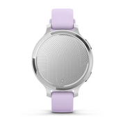 Garmin - Lily 2 - Active - Ramă argintie cu carcasă Jasmine Purple și curea din silicon