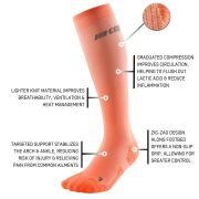 CEP - sosete compresie inalte - Ultralight Compression Socks Tall - Coral I Cream