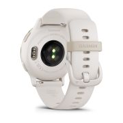 Garmin - Vivoactive 5 smartwatch cu GPS și AMOLED - ramă Cream Gold, carcasă Ivory  şi bratara din silicon