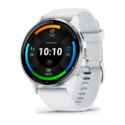 Garmin - Venu 3 smartwatch cu GPS și AMOLED - ramă argintie din oţel inoxidabil şi carcasă whitestone şi brăţară din silicon