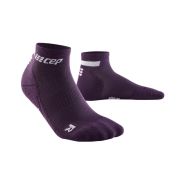 CEP - sosete compresie scurte femei The Run W Socks Low Cut - mov inchis gri deschis