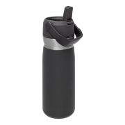 Stanley - termos tip sticla cu pai - Flip Straw Water Bottle - Charcoal - 650 ml