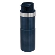 Stanley - termos tip cana cu buton Trigger Action Travel Mug - alb inchis intuneric - 470 ml