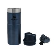 Stanley - termos tip cana cu buton Trigger Action Travel Mug - alb inchis intuneric - 470 ml