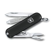 Victorinox - briceag Classic SD dark illusion, 7 functii - argintiu negru