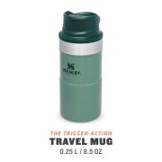 Stanley - termos tip cana cu buton Trigger Action Travel Mug - verde Hammertone - 250 ml