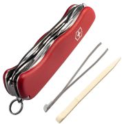 Victorinox - briceag mic Forester, 12 functii - argintiu rosu