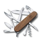 Victorinox - briceag pliabil Huntsman maner lemn, 13 functii - argintiu maro