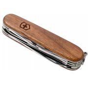 Victorinox - briceag pliabil Huntsman maner lemn, 13 functii - argintiu maro