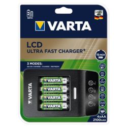 Varta - incarcator acumulatori LCD Ultra Fast Charger+ cu 4 acumulatori AA 2100 mAh inclusi