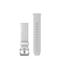 Garmin - curea silicon Quick Release 20 - alba Polished Silver pentru Vivoactive/ Vivomove/ Venu/ Forerunner