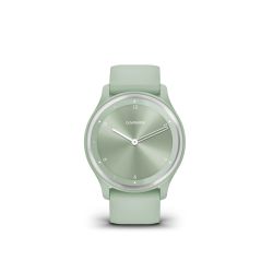 Garmin Vivomove Sport - carcasa verde mentă şi brăţară din silicon cu accente argintii