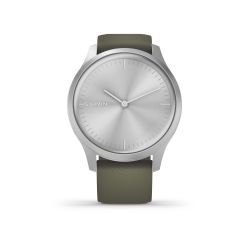 Garmin Vivomove Style - carcasa argintie - bratara verde