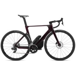 Orbea Orca Aero M31eLTD PWR - bicicleta sosea aero - rosu Red Wine (Gloss) - Raw Carbon (Matte)