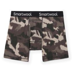 Smartwool - boxeri barbati Merino Print Boxer Brief Boxed - camuflaj maro negru Dune Blurred Camo Print