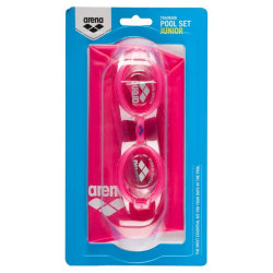 Arena - set ochelari inot si casca pentru copii - Pool Set Jr - Fuchsia | Clear | Fuchsia | White