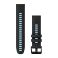 Garmin QuickFit 22 - curea silicon - negru|albastru Cirrus