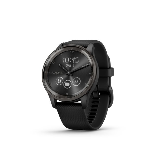 Garmin vivomove Trend - carcasa neagra cu bratara silicon neagra