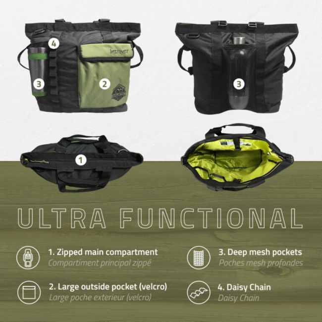 Instinct - geanta multifunctionala Ballistic Tote 35 litri - negru verde army